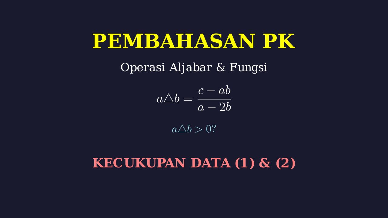 Operasi Bilangan: Soal Kecukupan Data