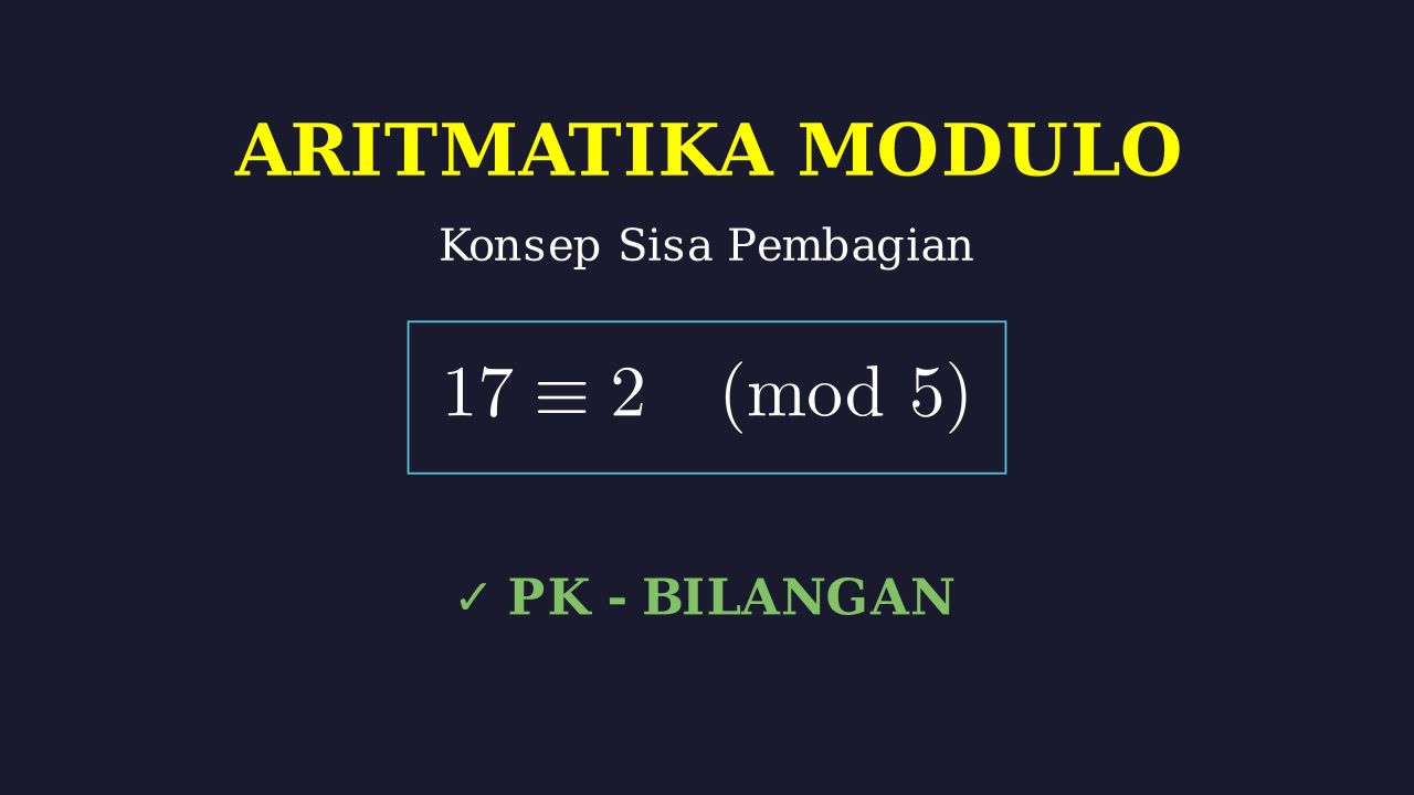 Aritmatika Modulo: Konsep Dasar
