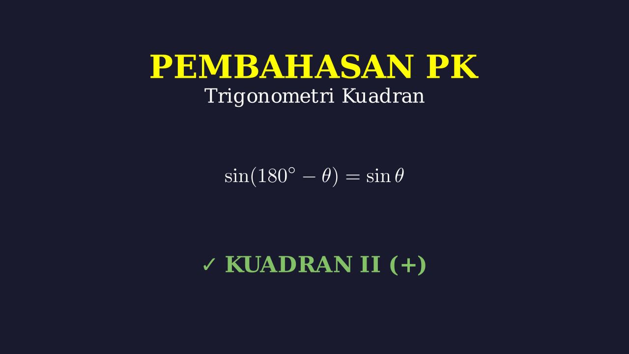 Trigonometri: Konsep Kuadran