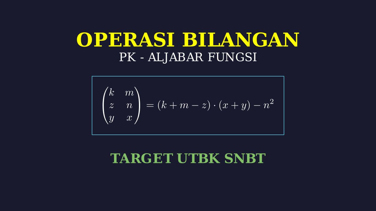 Operasi Bilangan Pola Khusus