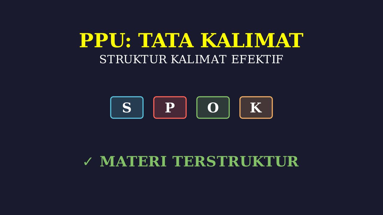 Struktur Materi Pembelajaran