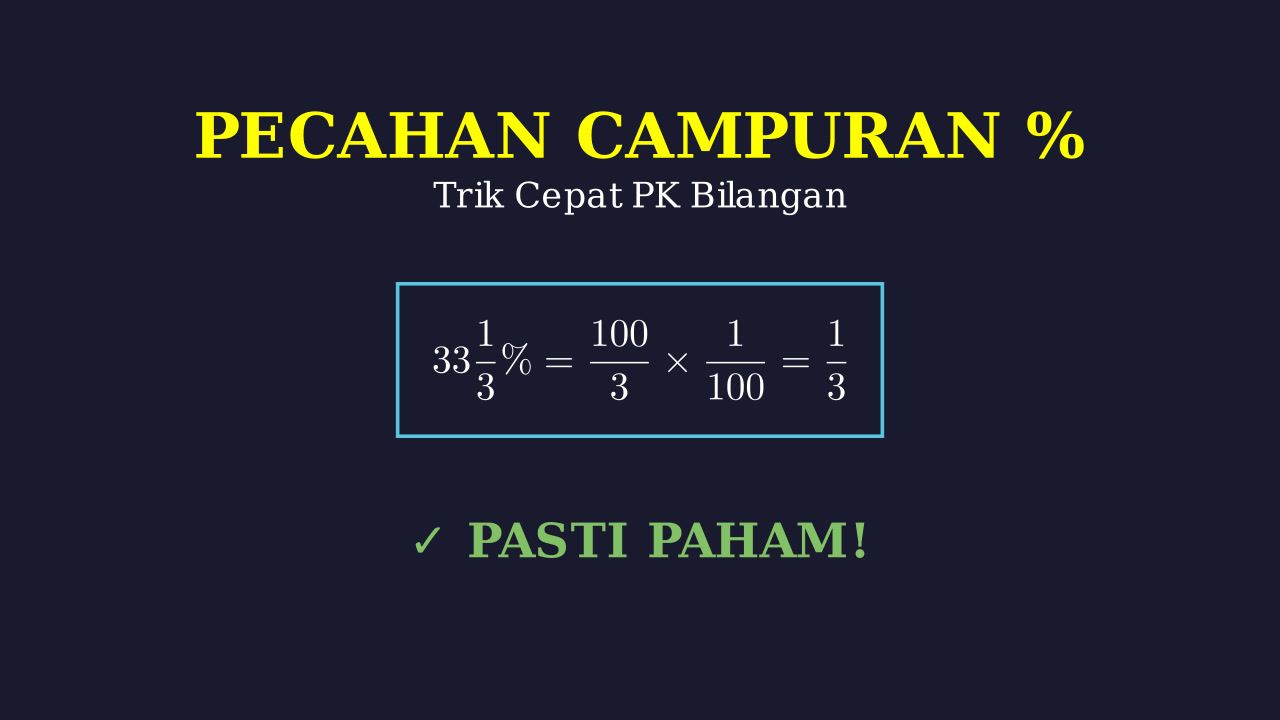 Menghitung Pecahan Campuran Persen