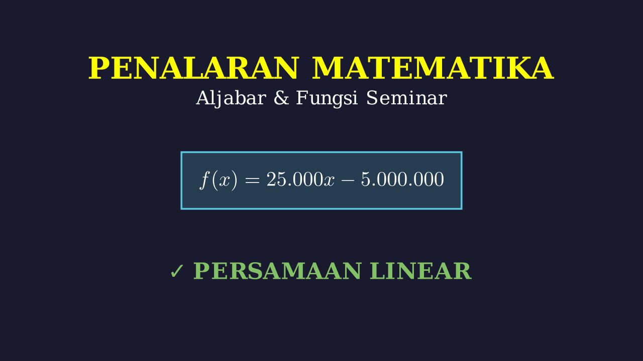 Menghitung Titik Impas Seminar