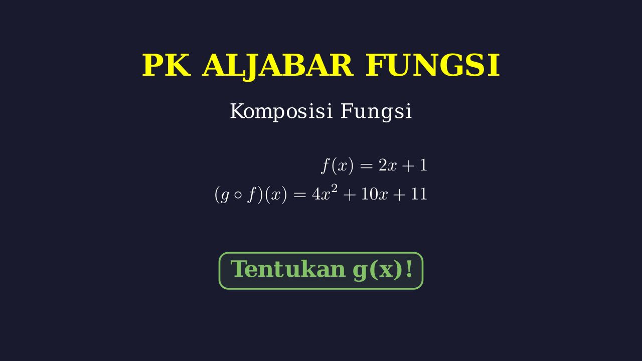 Fungsi Komposisi: Menentukan Fungsi g(x)