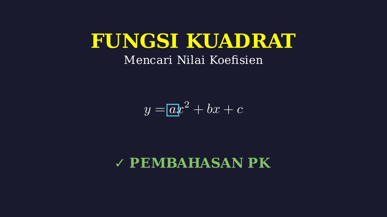 Menentukan Koefisien Fungsi Kuadrat