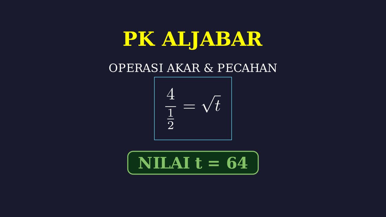 Menyelesaikan Persamaan Akar Dan Pecahan