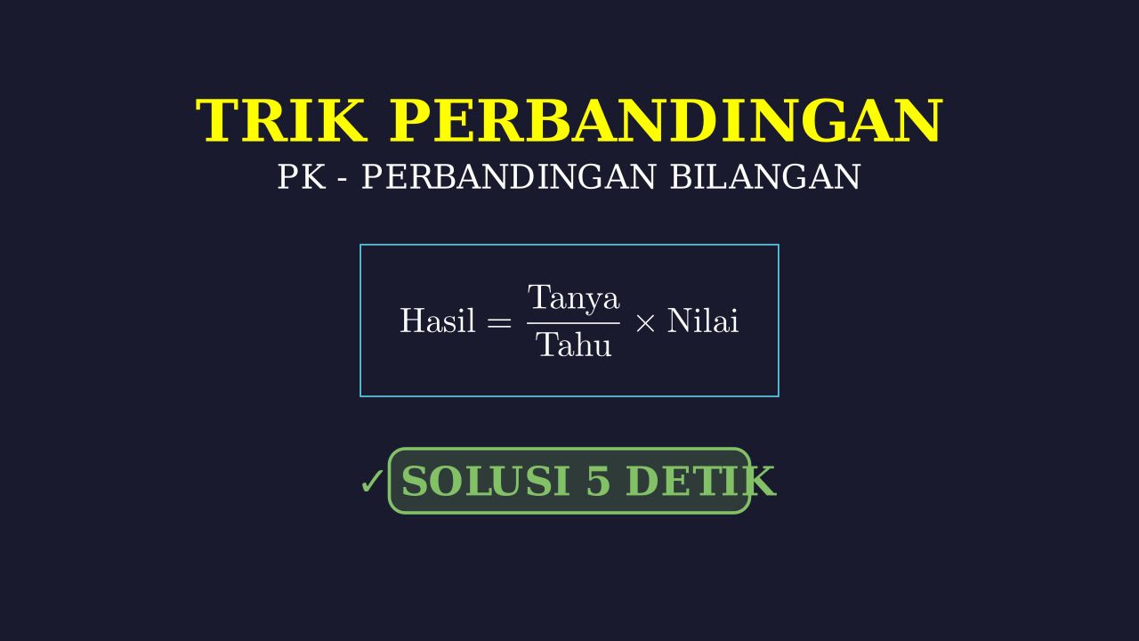Trik Cepat Soal Perbandingan