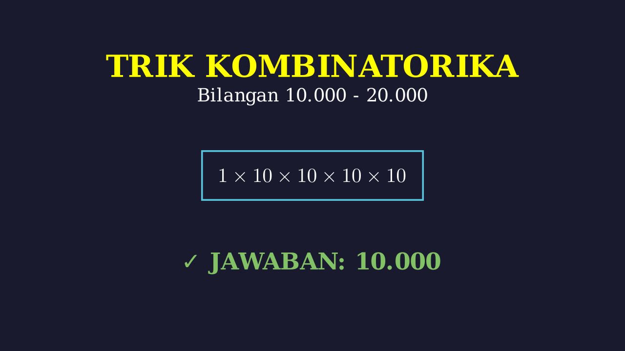 Menghitung Banyak Bilangan 5 Digit