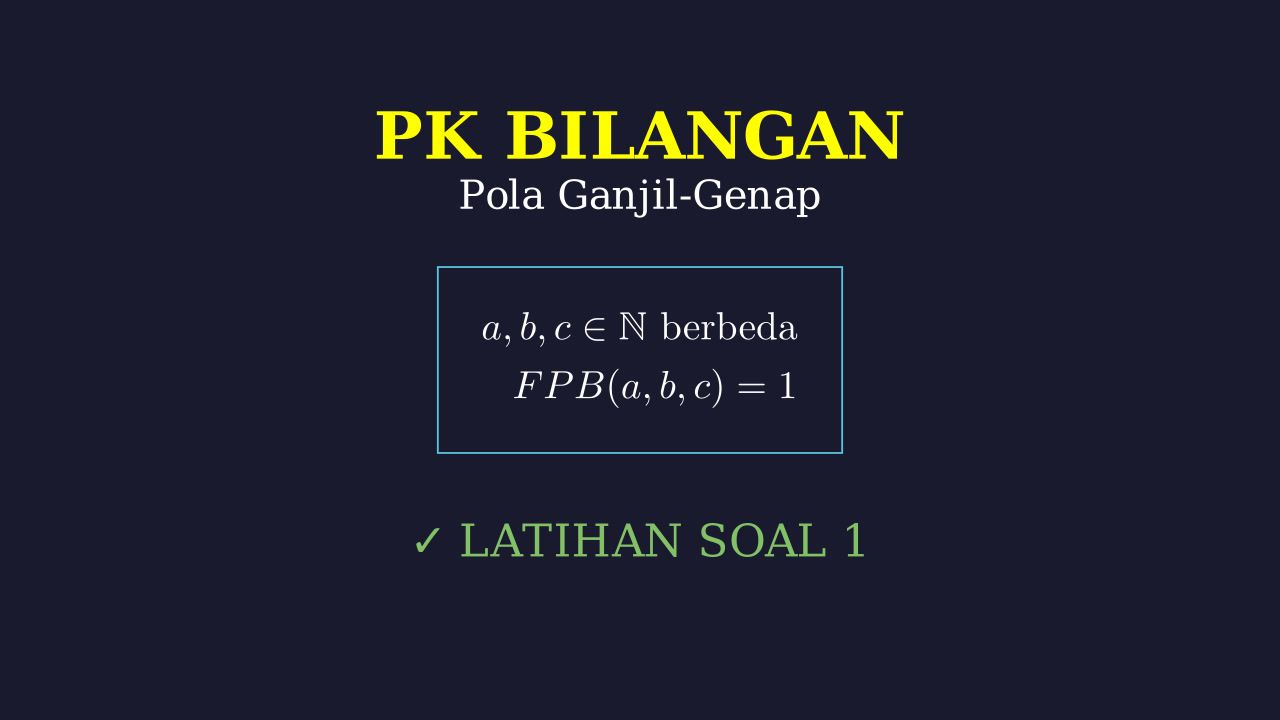 Latihan Soal: Pola Ganjil-Genap