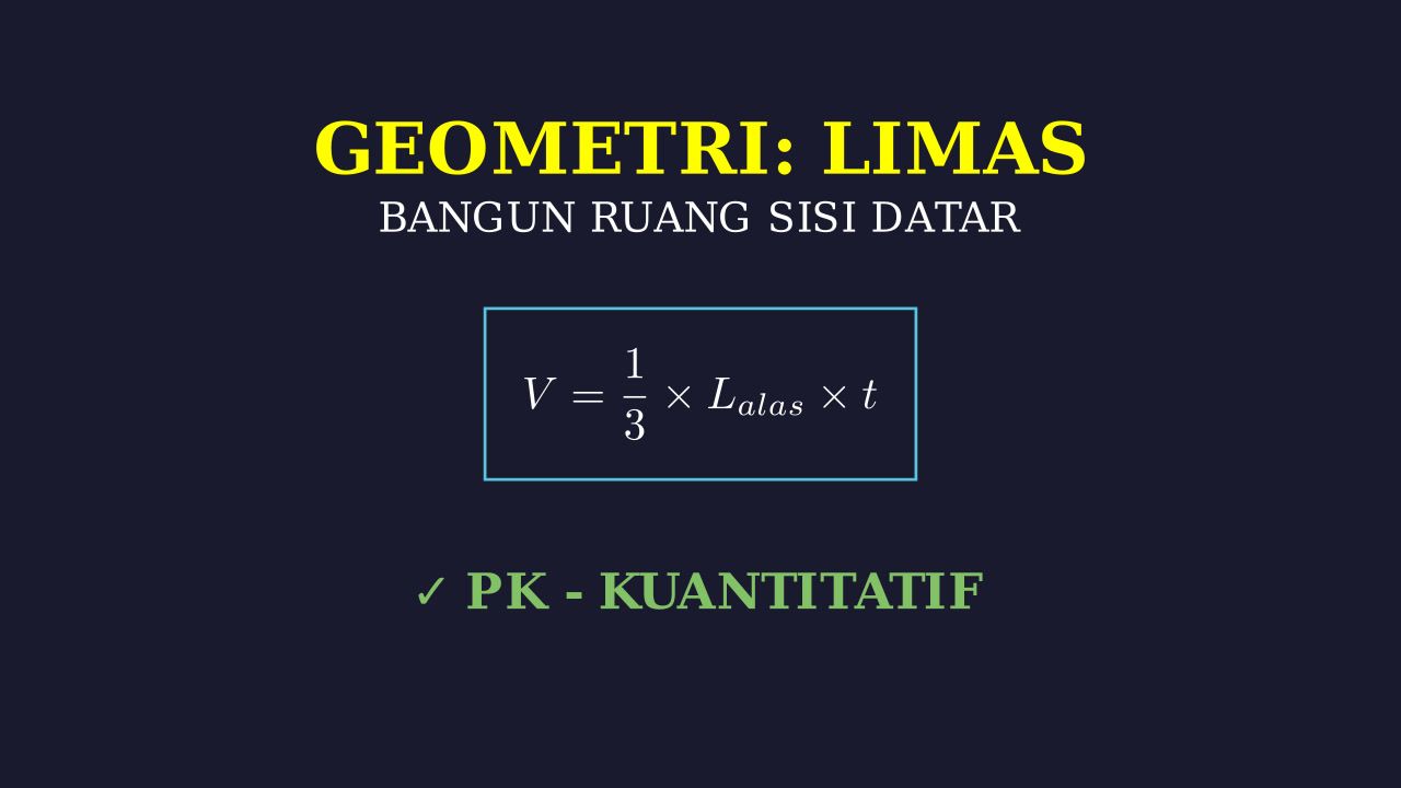 Geometri: Bangun Ruang Limas