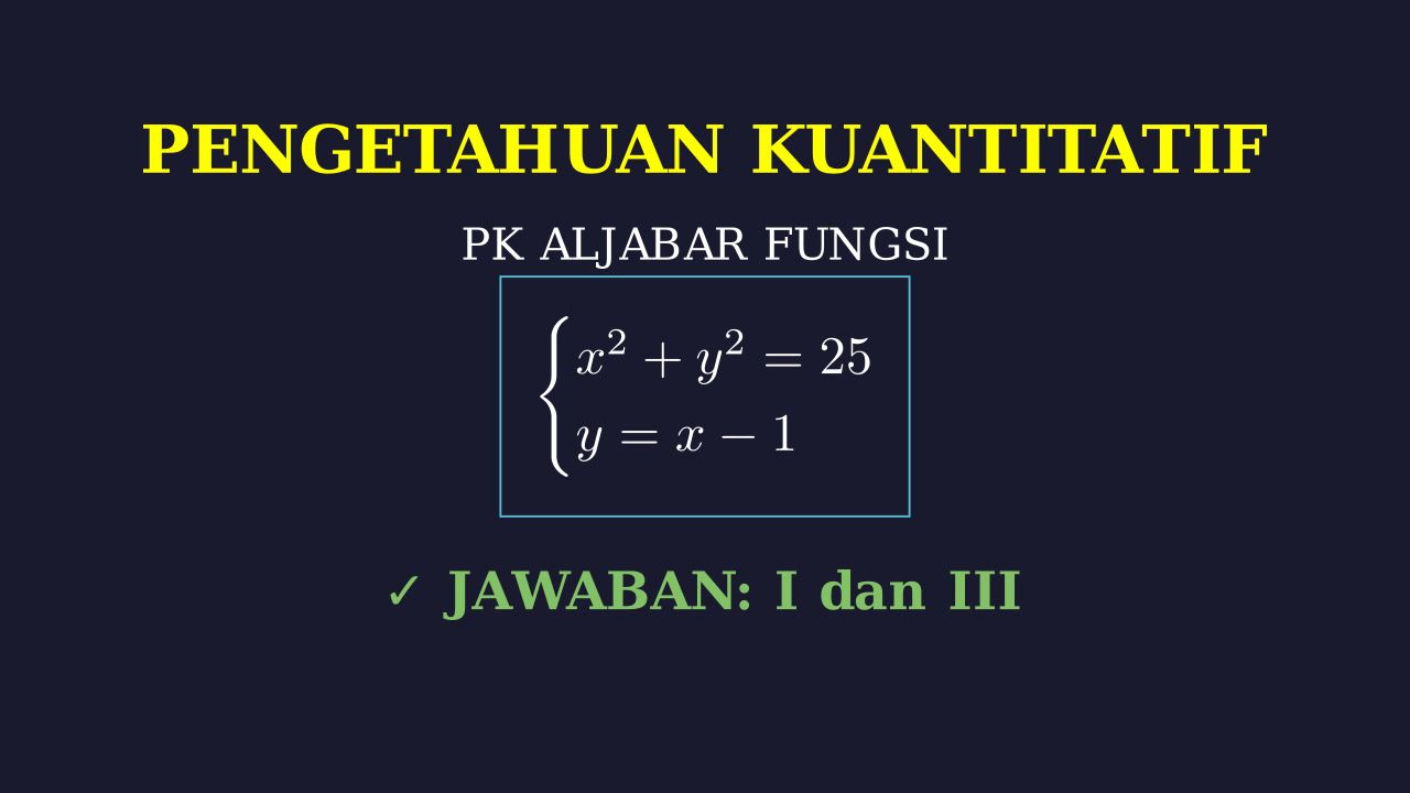 Titik Potong Lingkaran dan Garis