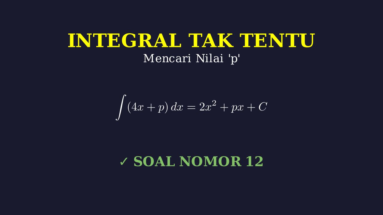Integral Tak Tentu: Mencari Nilai p