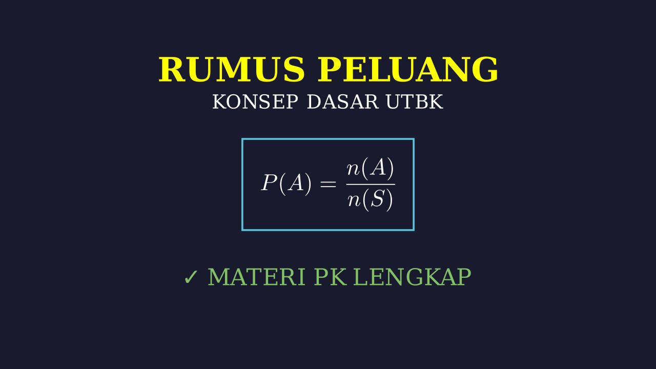 Konsep dan Rumus Dasar Peluang