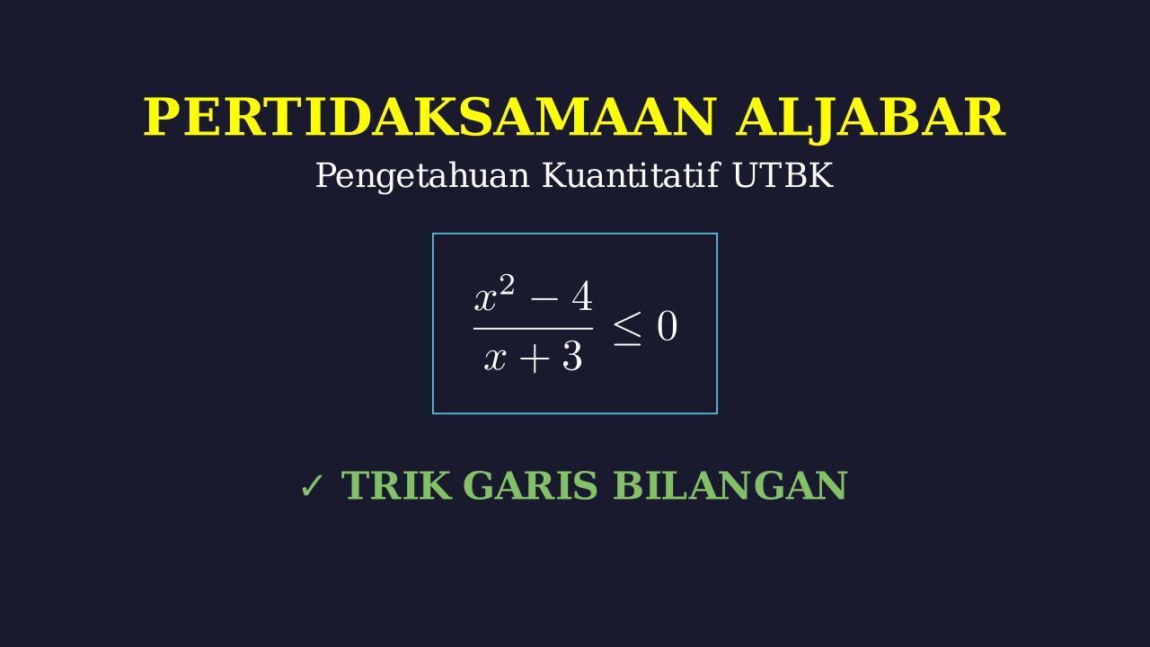 Pertidaksamaan Aljabar