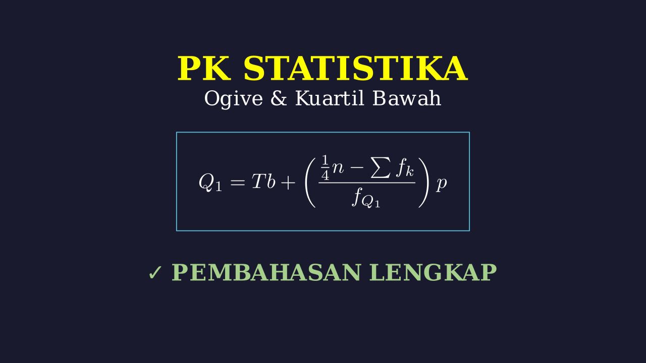 Ogive: Tabel Distribusi Dan Kuartil Bawah