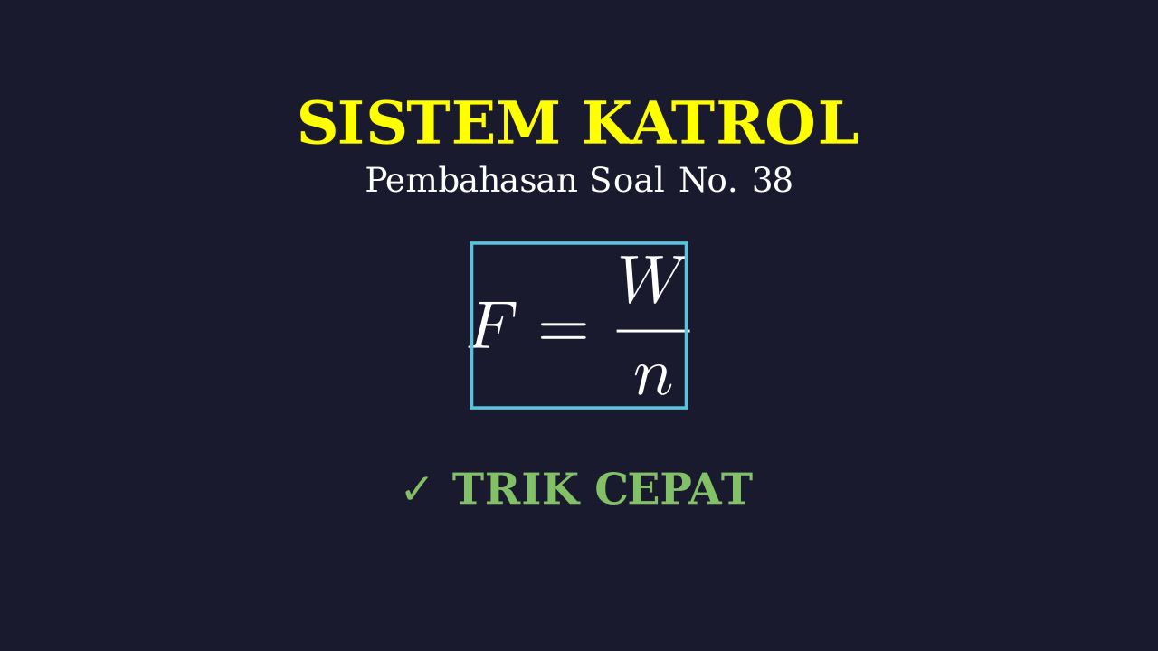 Pembahasan Soal Sistem Katrol