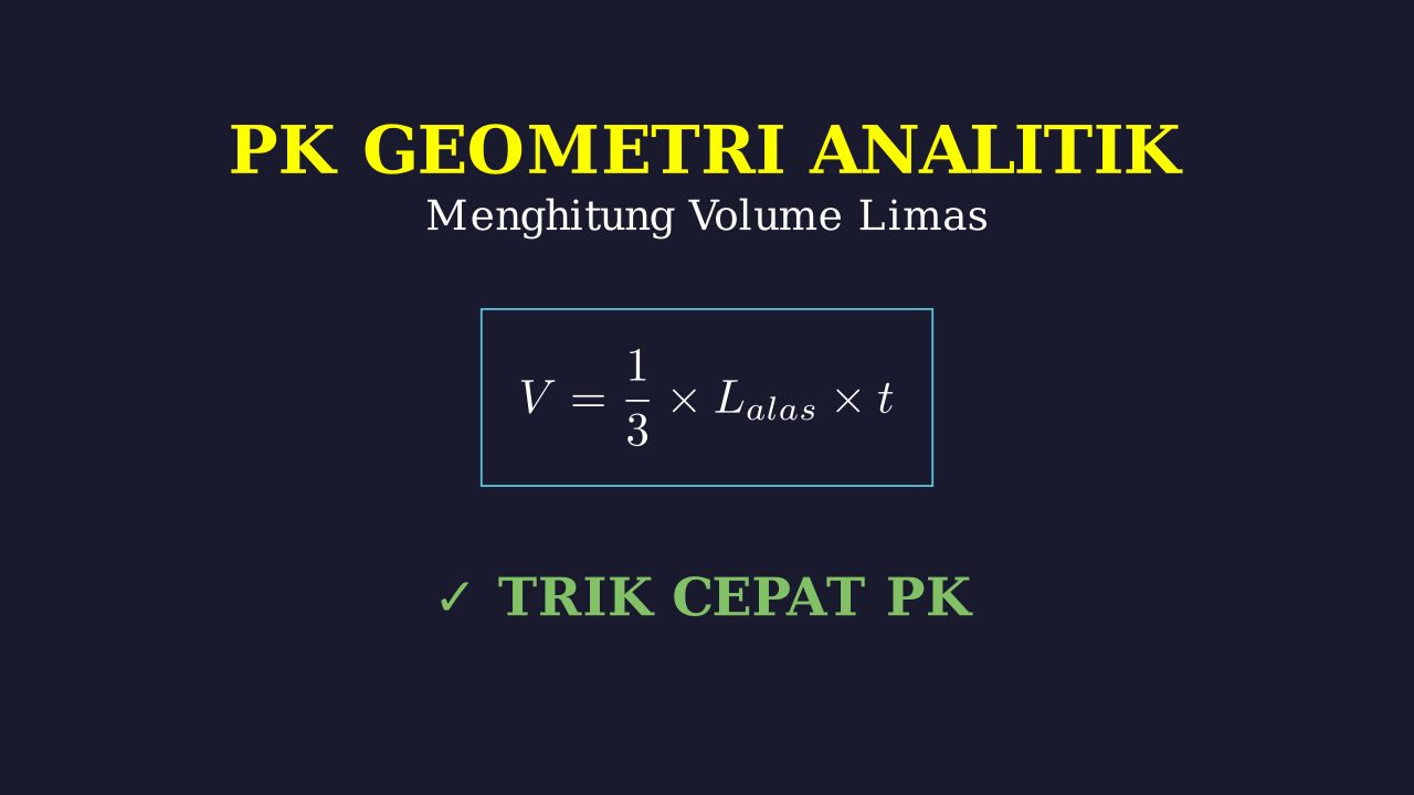 Geometri Analitik: Volume Limas