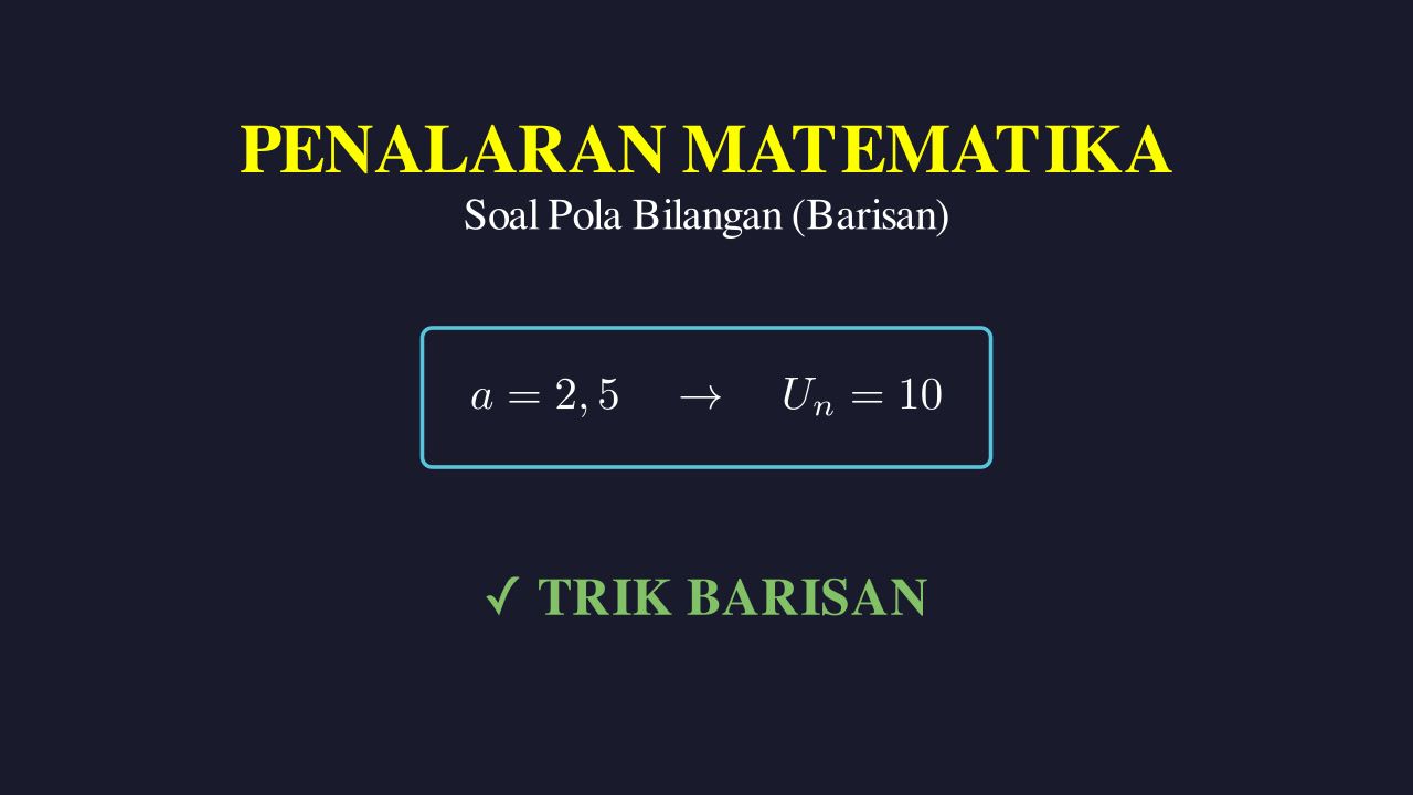 Barisan Aritmetika: Latihan Lari Lintas Alam