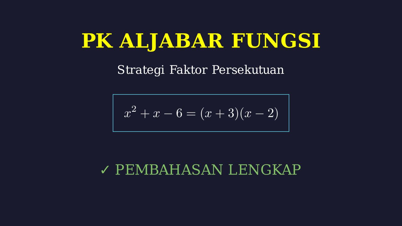 Menentukan Faktor Persekutuan