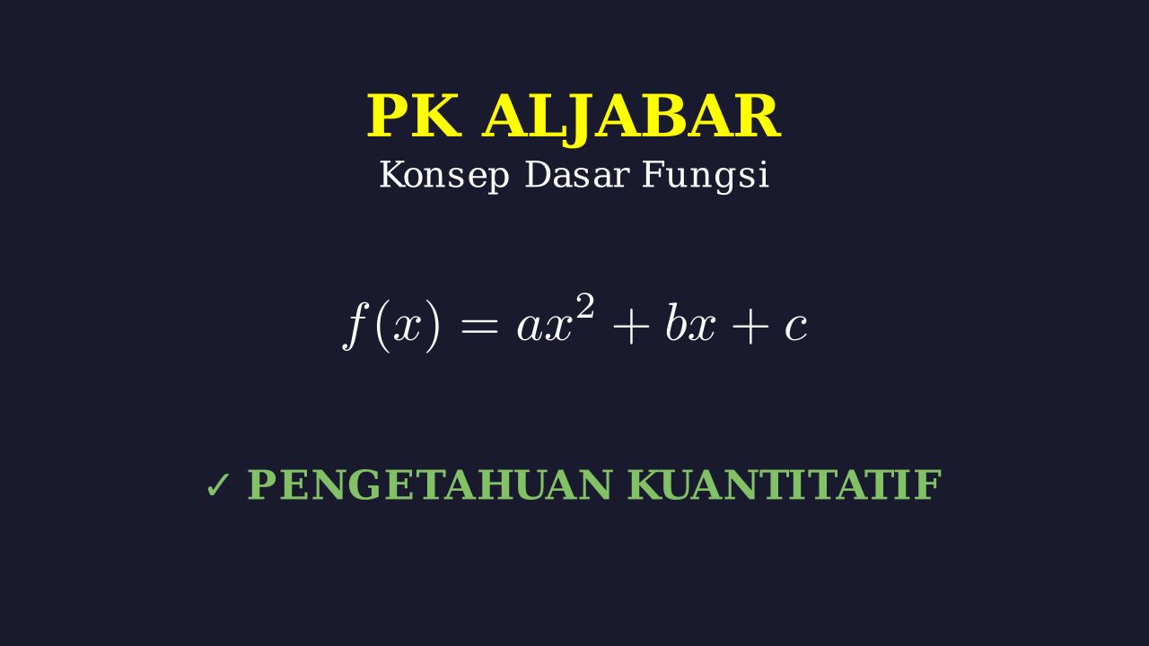 Konsep Dasar Persamaan Kuadrat
