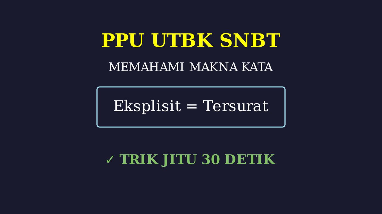 Trik Cepat Selesaikan Soal