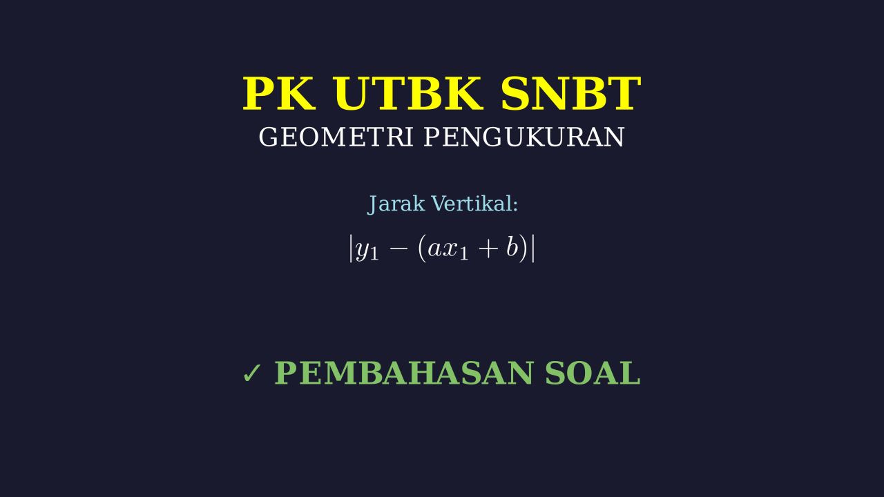 Jarak Vertikal Titik ke Garis