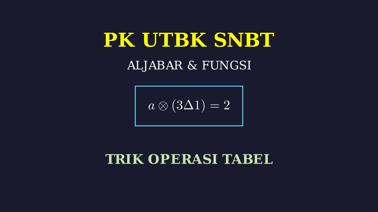 Operasi Simbol: Mencari Nilai a