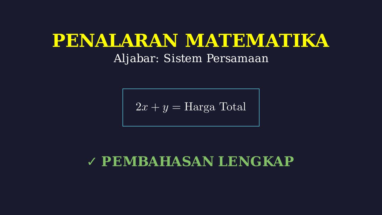 SPLTV: Menghitung Harga Buku Catatan