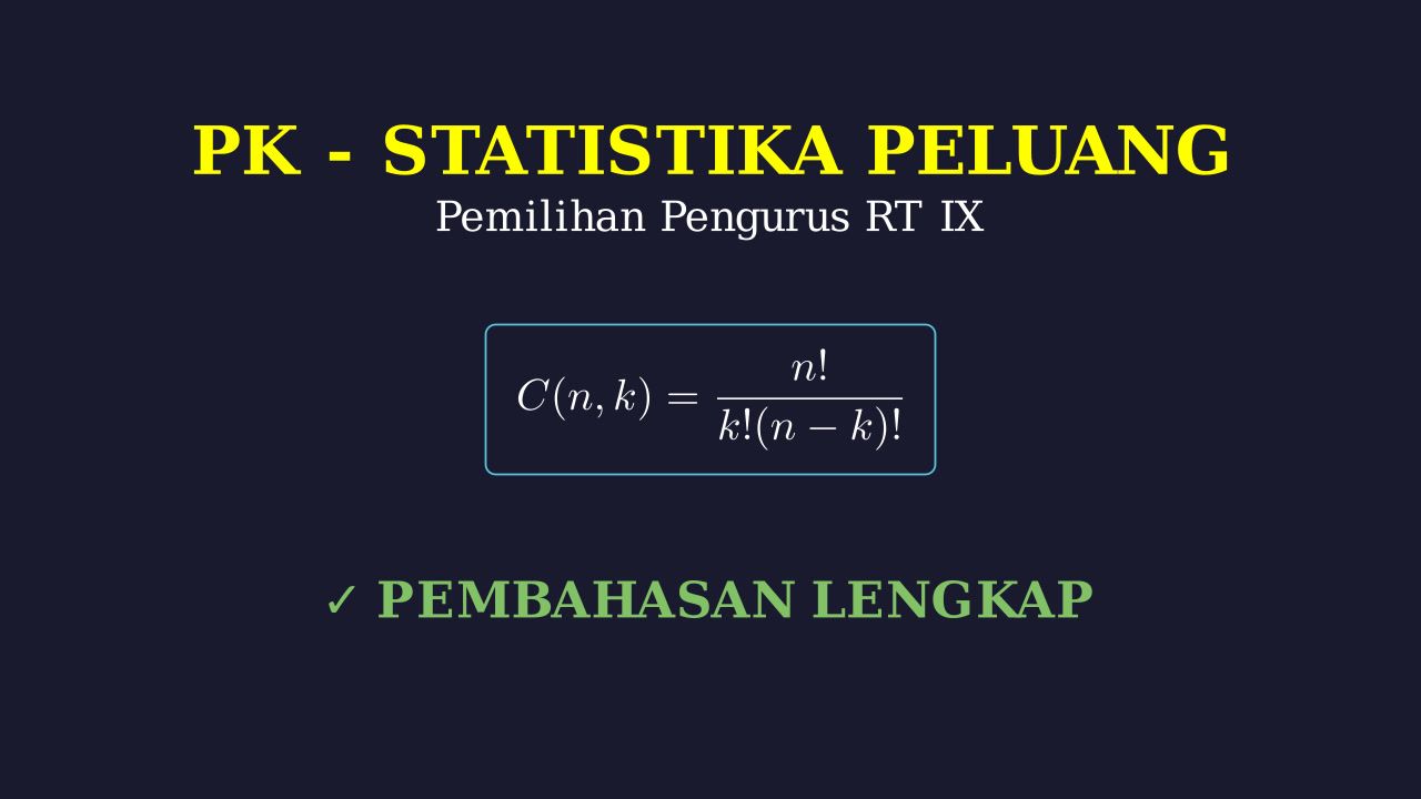 Soal Cerita: Pemilihan Pengurus RT