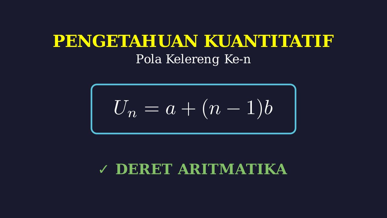 Rumus Kelereng Putih: Deret Aritmatika