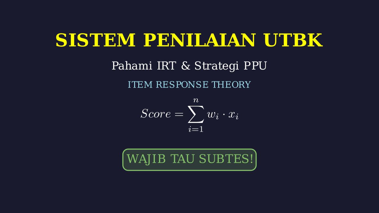 Sistem Penilaian & Persiapan Subtes UTBK