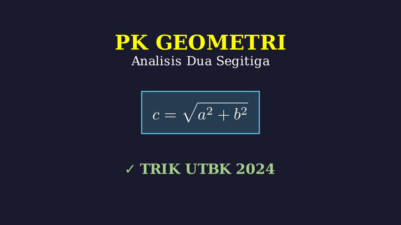 Geometri Analitik: Dua Segitiga Siku-Siku
