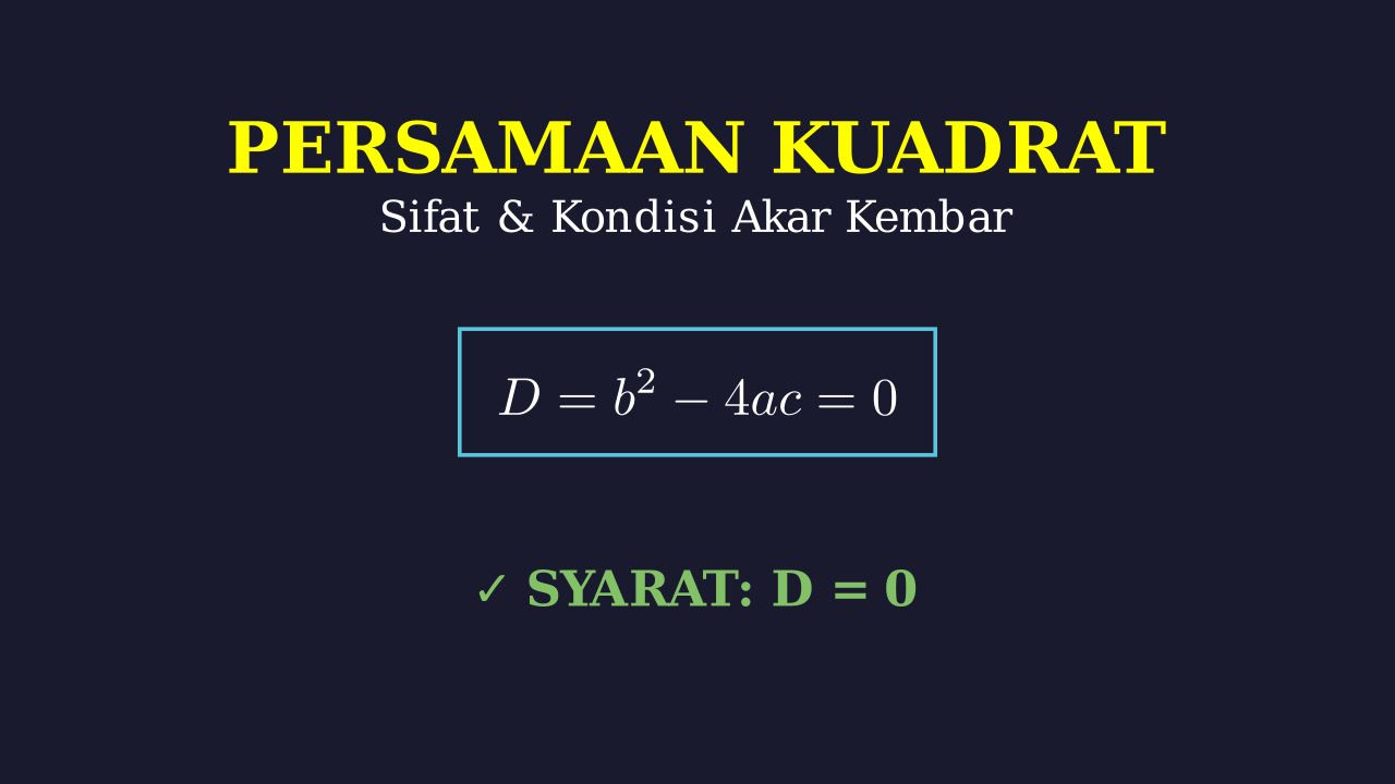 Diskriminan: Sifat Akar Kembar