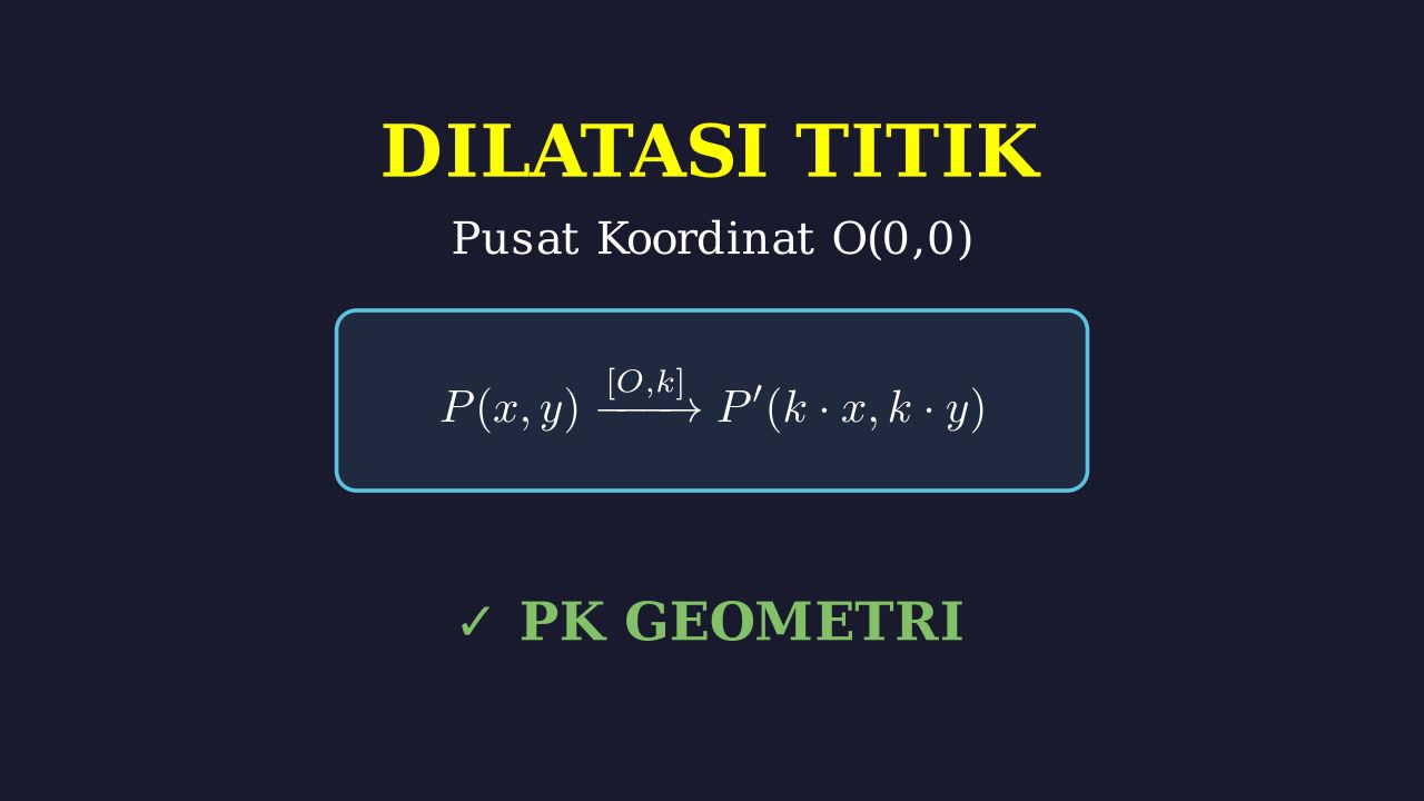Dilatasi Titik Pusat O(0,0)