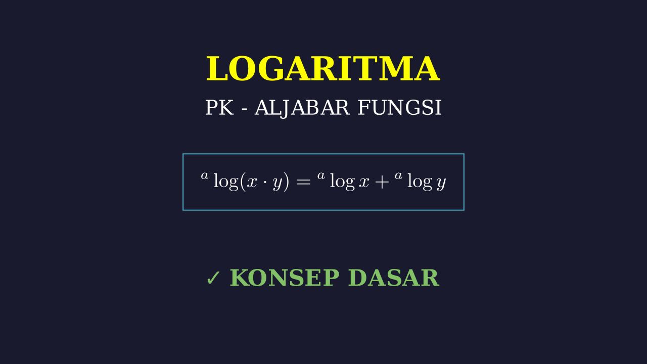 Konsep Dasar Logaritma