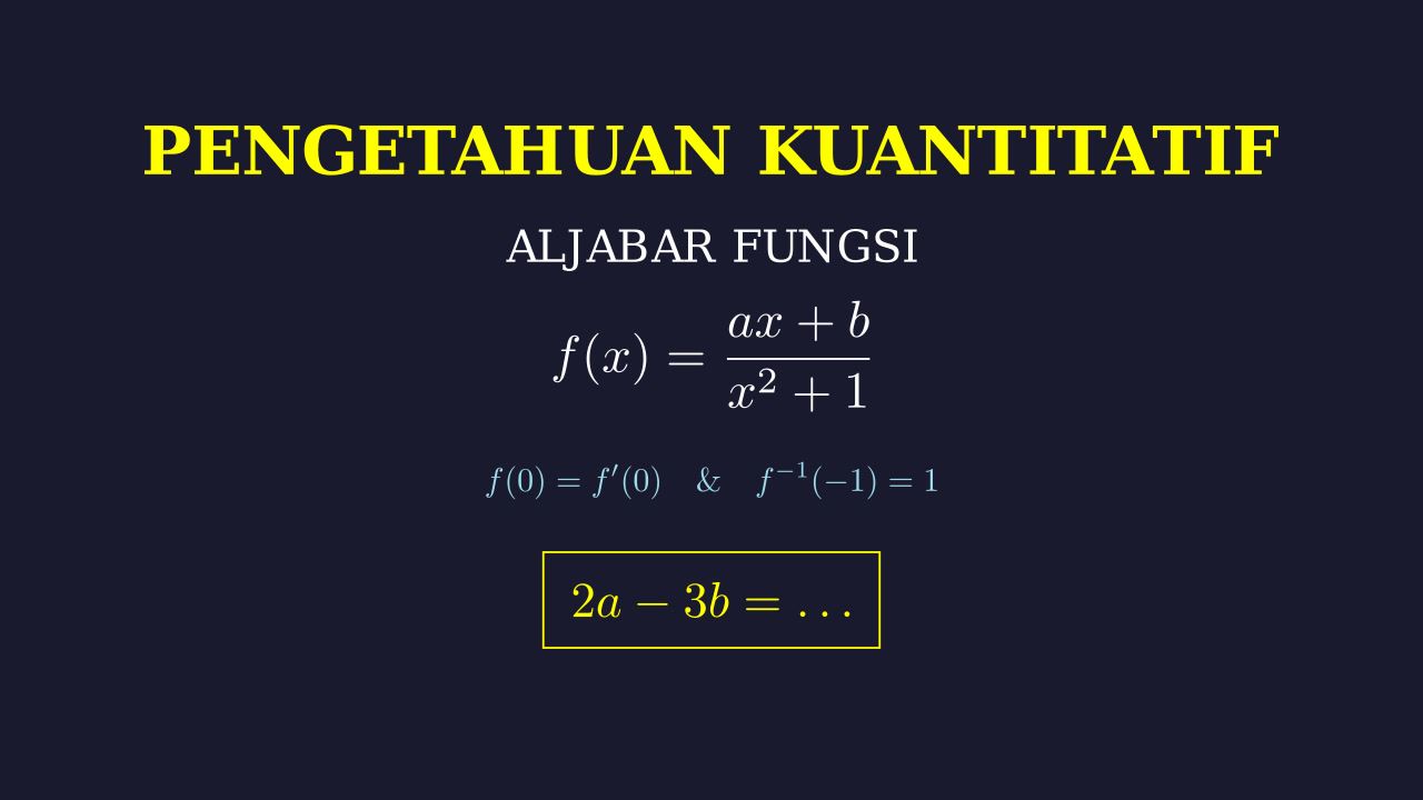 Fungsi: Turunan dan Invers