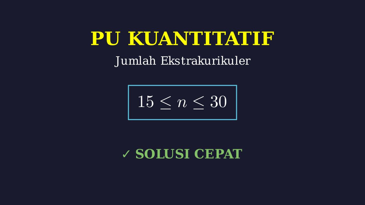 Menghitung Banyak Ekstrakurikuler