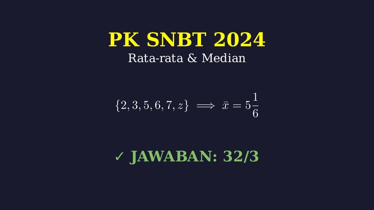 Statistika SNBT: Mean dan Median