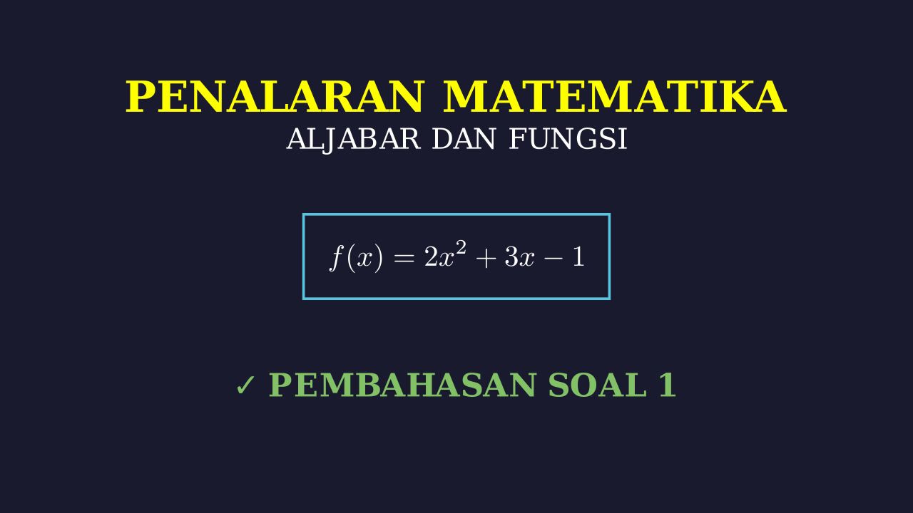 Solusi Soal Penalaran Matematika