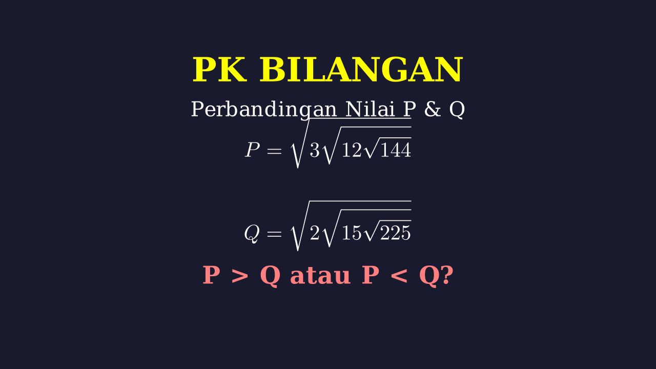 Perbandingan Nilai Akar Bertingkat