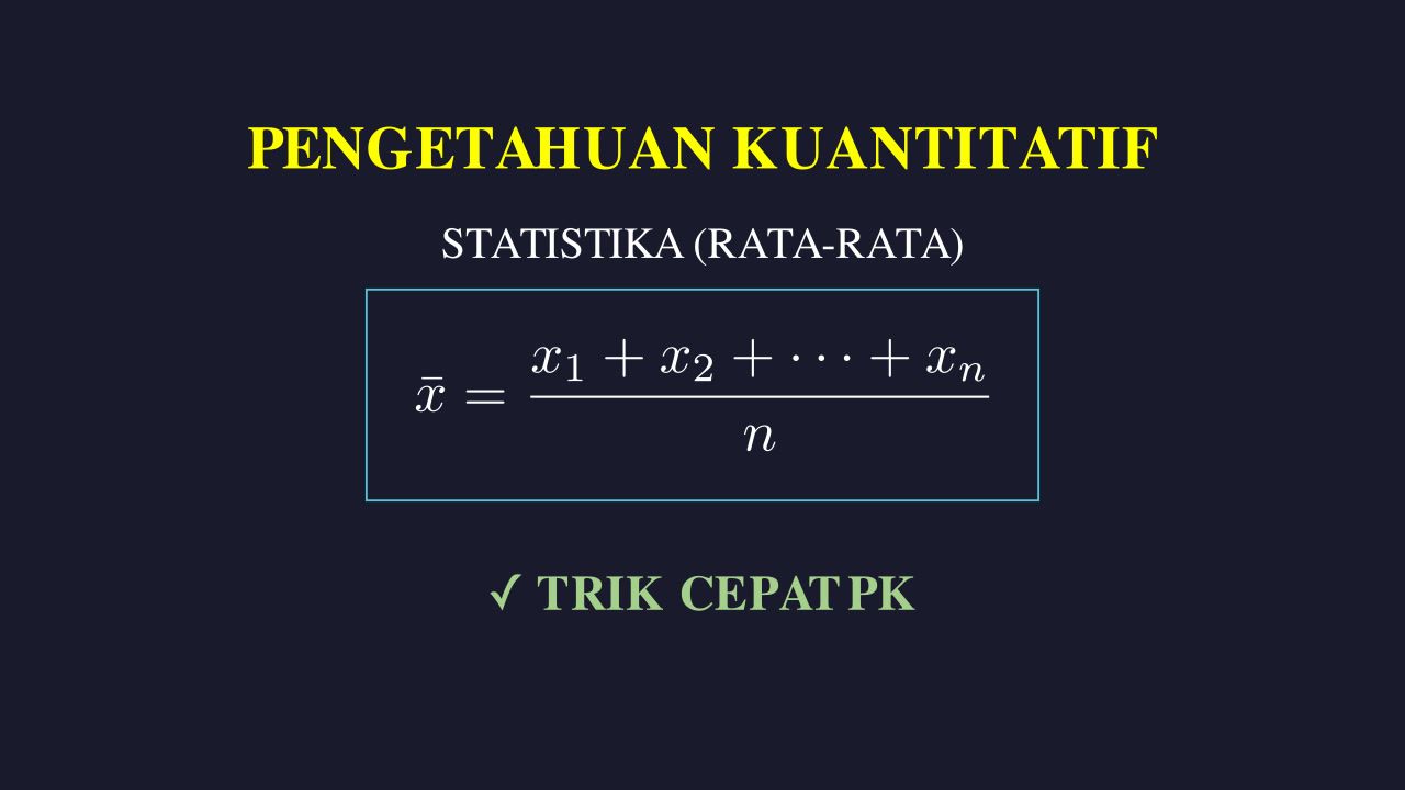 Statistika: Menghitung Rata-Rata (Mean)