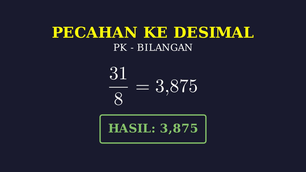 Mengubah Pecahan Menjadi Desimal