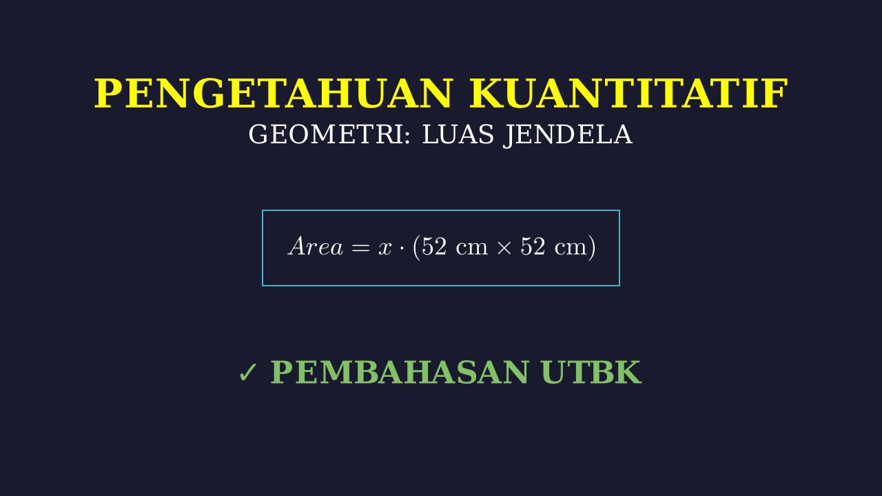 Menghitung Luas Jendela Panel Kaca