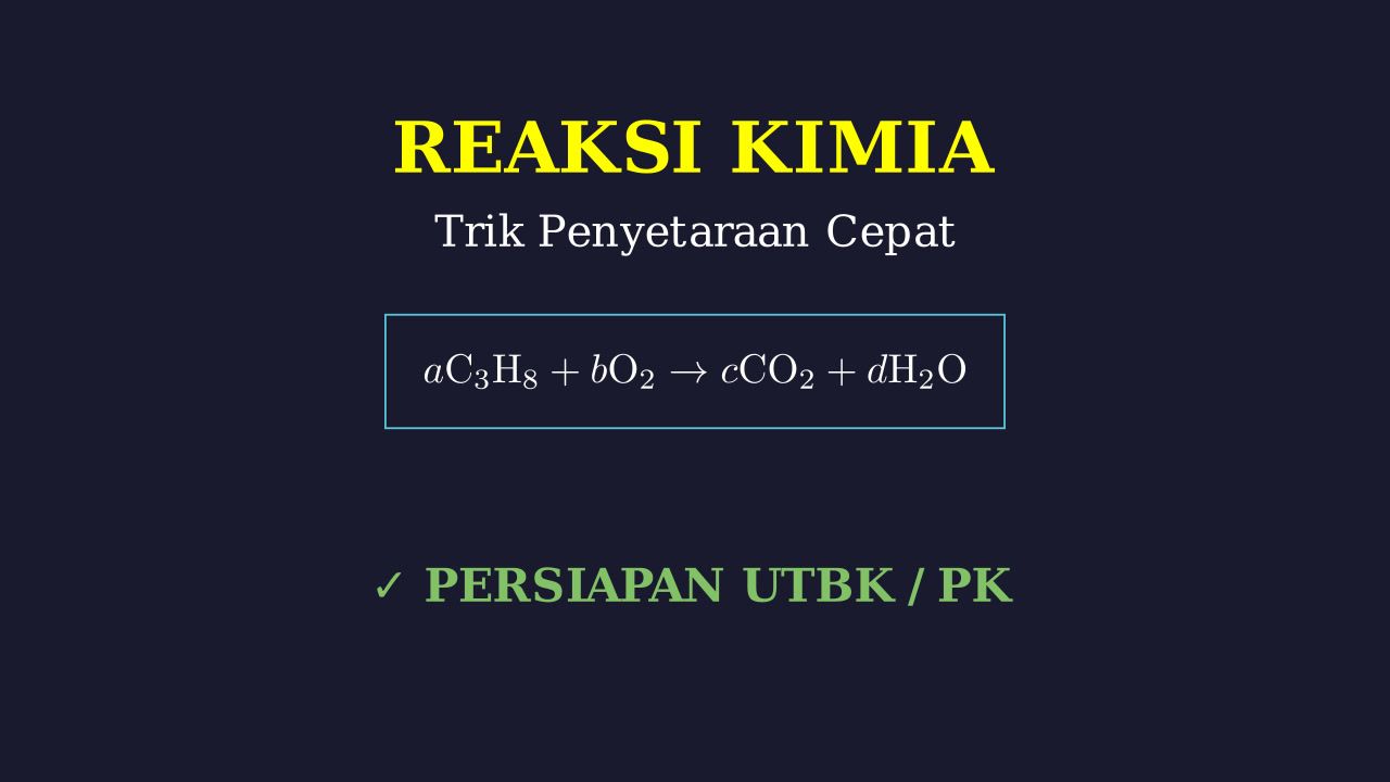 Persamaan Reaksi Kimia: Persiapan Ujian