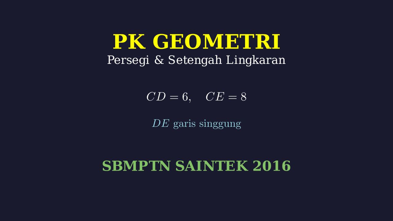 Geometri: Garis Singgung Persegi Panjang & Lingkaran