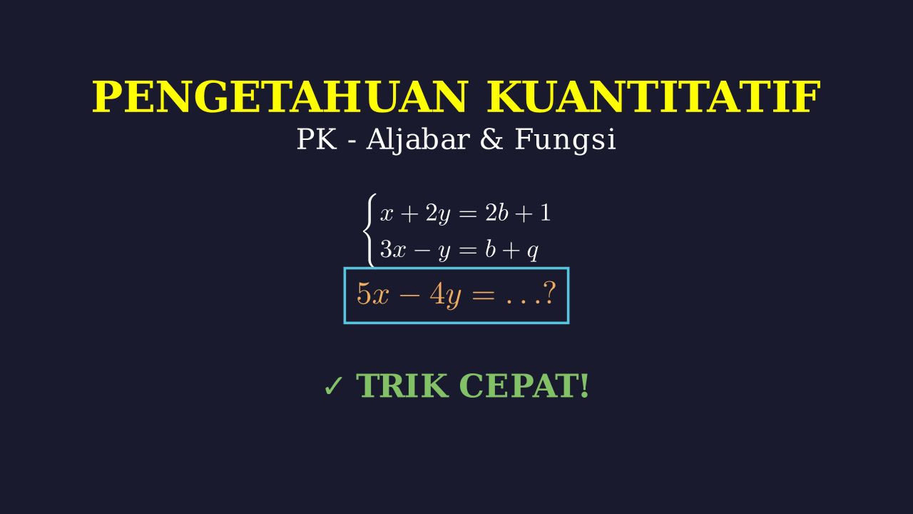 Menghitung Nilai 5x - 4y dalam SPLDV