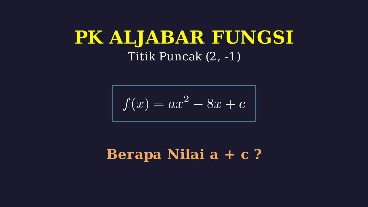 Fungsi Kuadrat: Mencari Nilai a+c
