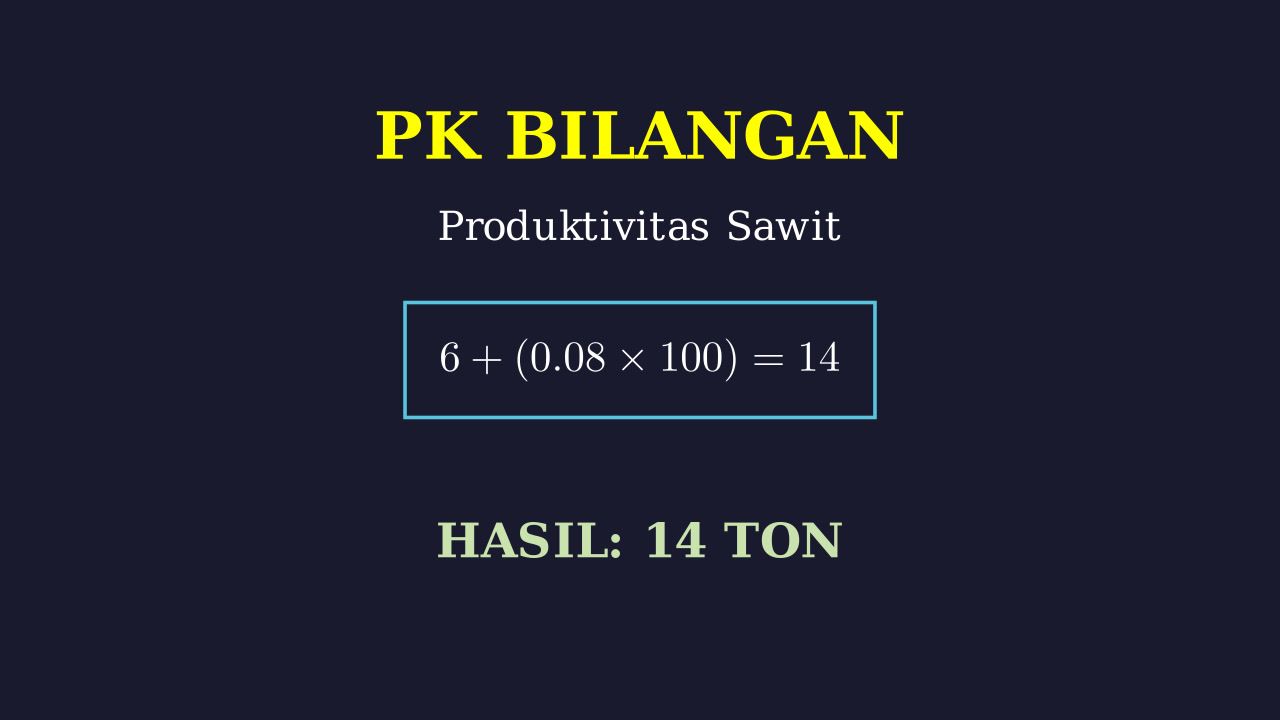 Menghitung Peningkatan Hasil Panen Sawit