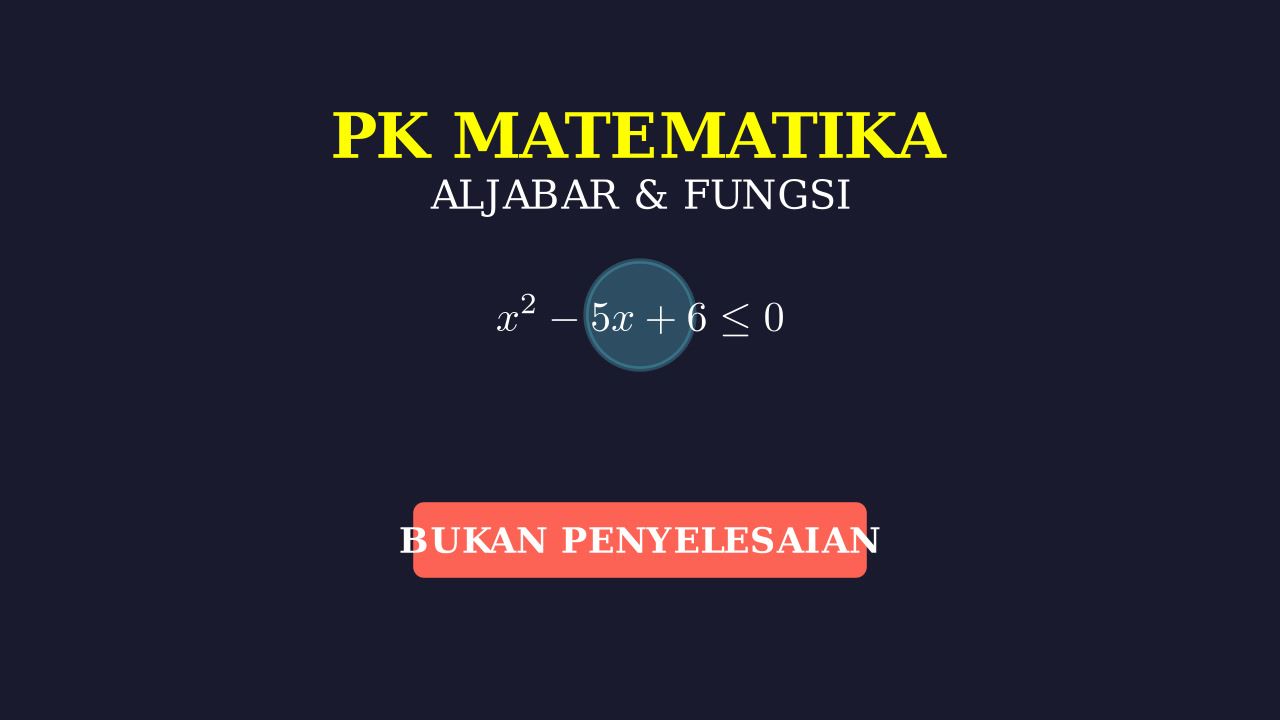 Menentukan Bilangan Bukan Penyelesaian