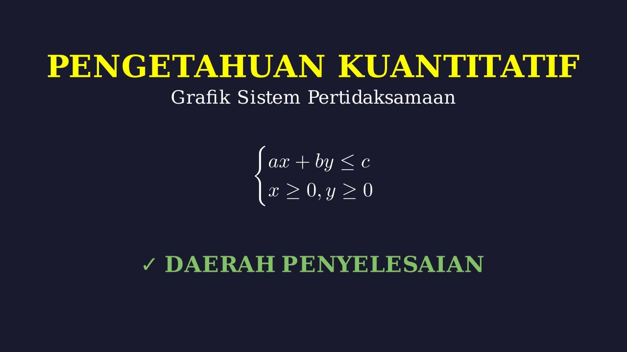 Grafik Pertidaksamaan Linear Dua Variabel